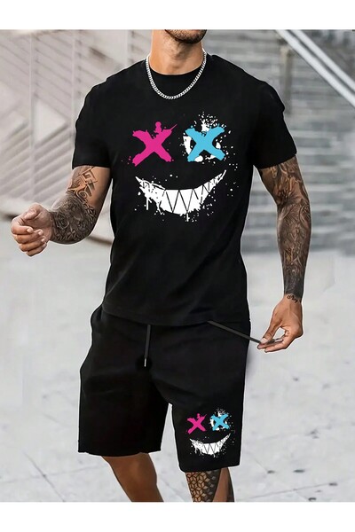 bellanova Colorful Smile PrinTed T-shirt and Shorts SeT