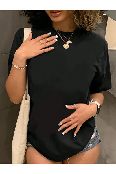 MODAVİBE Tricou cu croială lejeră pentru femei - Croială simplă Modavibe