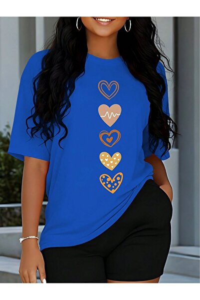 MODAVİBE Femei - Tricou Modavibe cu imprimeu 5 inimi