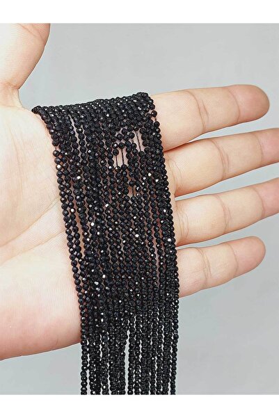 Yasamtohumu سلسلة ربع حجر التورمالين - طول 9 سم، قطع الوجه، 2 مم (52800)