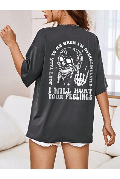 MODAVİBE Tricou de damă cu croială lejeră și imprimeu MODAVİBE