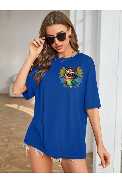 MODAVİBE Γυναικείο T-Shirt με στάμπα κουκουβάγιας - Modavibe