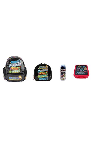 GENC DIJITAL BASKI Brawl Stars - 4 Pocket Kindergarten Backpack Set