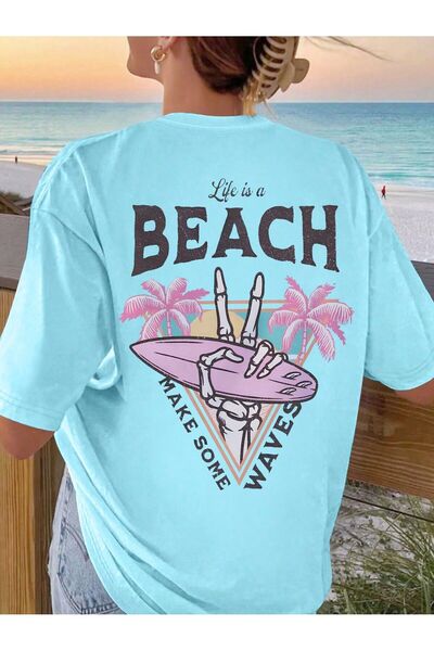 MODAVİBE Tricou pentru femei Fashion Vibe - Largi, Imprimat