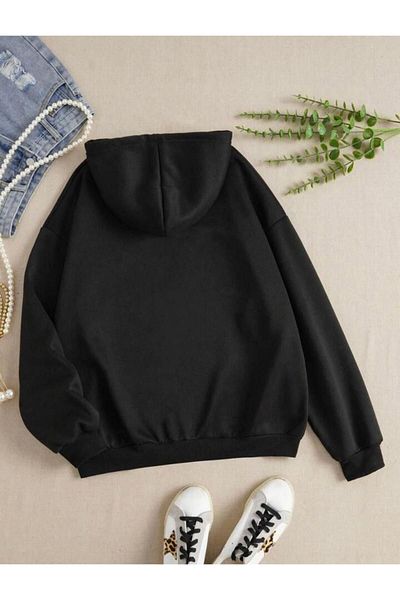 khufu Μαύρη κουκούλα με φερμουάρ Unisex Ζακέτα χωρίς εκτύπωση