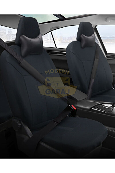 Modern Garaj مجموعة كاملة من أغطية مقاعد السيارة باللون الأسود من سكودا (فابي...