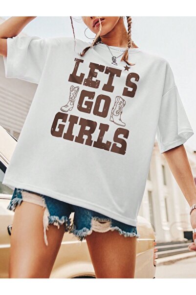 MODAVİBE Moda Vibe pentru femei - Tricou cu imprimeu Lest Go