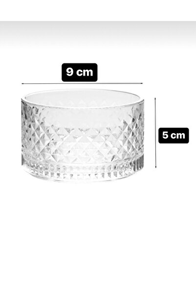 DİBA AVM Elusia 6lı Cam Kase Çerezlik Magnolia-magnolya Puding Kasesi Çerezlik 200 ml 6 Lı Cam Kase