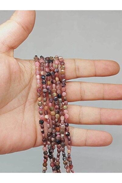 Yasamtohumu سلسلة ربع YASSI من حجر الرودونيت - طول 9 سم، 2.5*4 مم (51240)