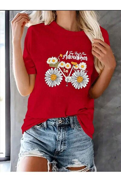 MODAVİBE Tricou cu imprimeu Daisy pentru femei Modavibe