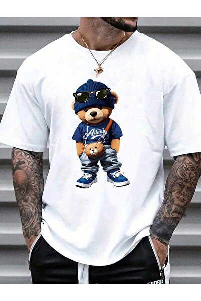 MODAVİBE Modni Vibeli muški oversize T-shirt - Štampano