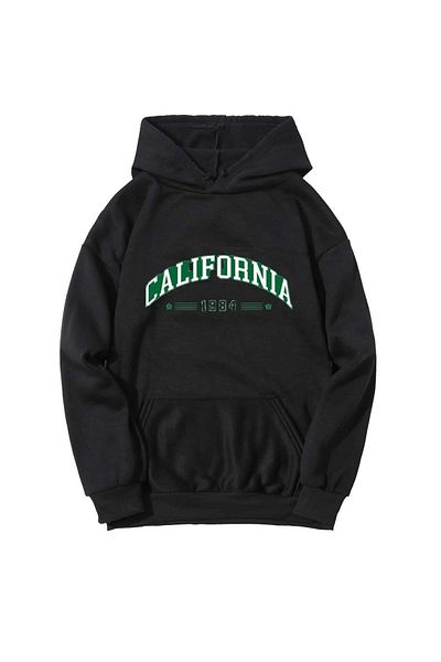 PALPİTO Hanocă cu glugă cu glugă unisex neagră California 1984 - 3 fire