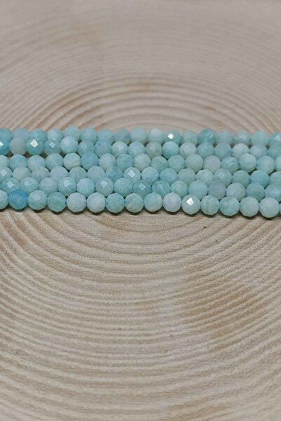 Yasamtohumu Lungimea este de 9 cm Amazonite Stone Quarter String - 3,5 mm