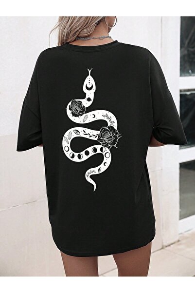 MODAVİBE Γυναικείο μπλουζάκι Modavibe με στάμπα φιδιού