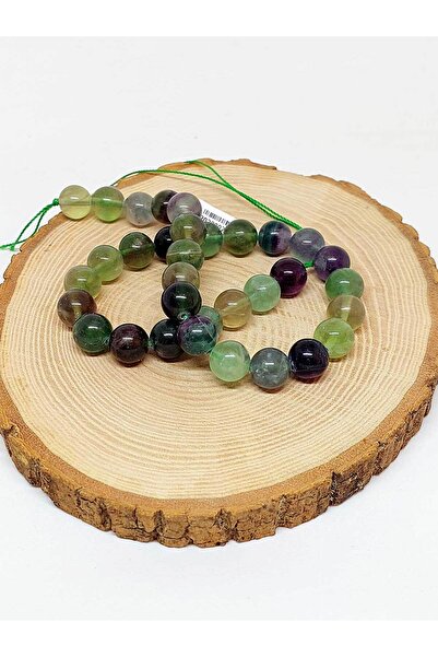 Yasamtohumu 9 см завдовжки Флорит камінь чверть низка - 12 мм