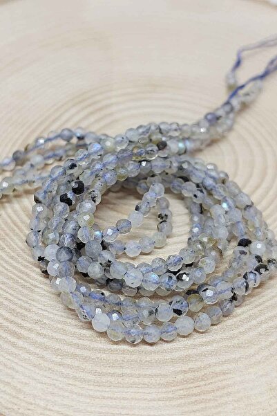 Yasamtohumu 2,5 mm labradoritni kamen, četvrtina niza - dužina 9 cm