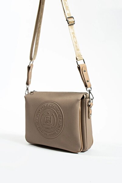 Just Polo حقيبة كتف كاجوال متقاطعة للنساء بحزام سميك متوسط الحجم236006MH