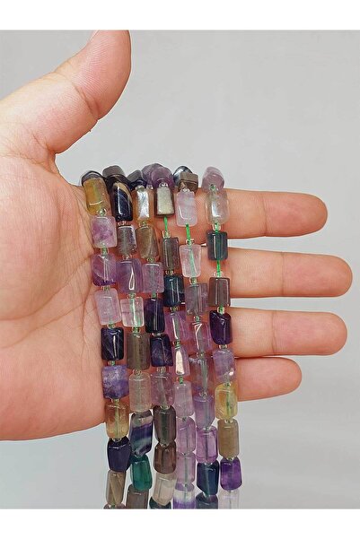 Yasamtohumu سلسلة ربع حجر فلوريت بطول 9 سم - 7 × 12 مم (49932)