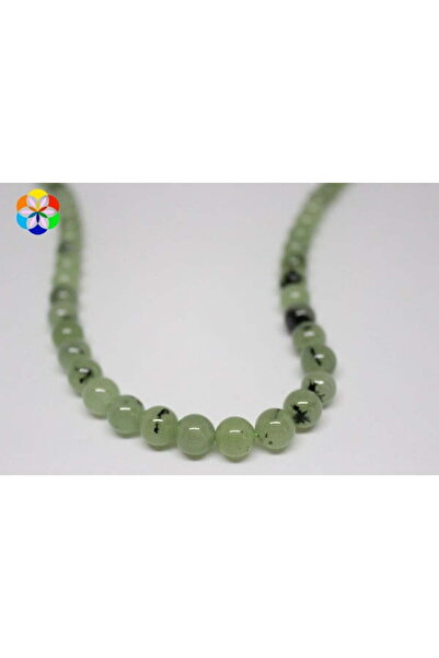Yasamtohumu 10 mm Prehnite Stone Quarter String - are o lungime de 9 cm