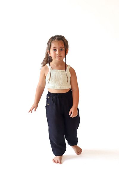 Botex Pantaloni unisex pentru copii de muselină