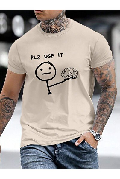 MODAVİBE Tricou cu imprimeu supradimensionat pentru bărbați - Modavibe