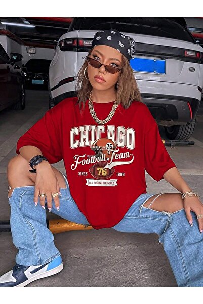 MODAVİBE Tricou de damă supradimensionat, unisex, cu mânecă scurtă, cu imprim...