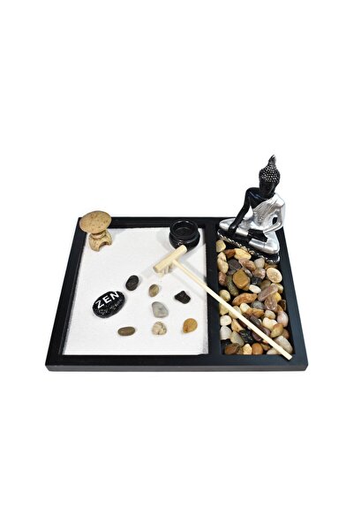 Virago Home Décor Buda Heykelli Minyatür Zen Bahçesi