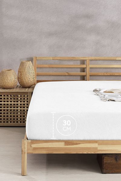 The Berb Cotton Towel Sheet - 4-Side Elastic, Single/Double, Elastic Towel Sheet