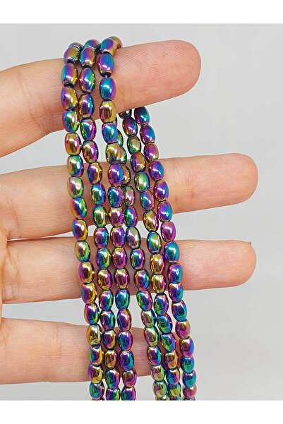 Yasamtohumu Pietre de hematit cu lungimea de 9 cm - Quarter String de tăiere de orz 4*5,5 mm (49632)