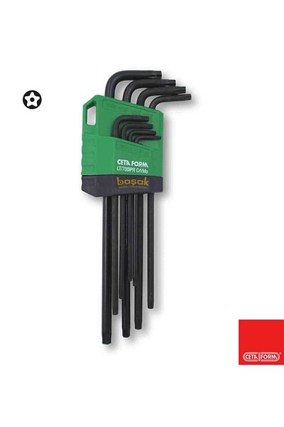 CETA FORM 8 Piece Torx Key Set with 5 Corner Holes - Long Type (LT/700ipr)
