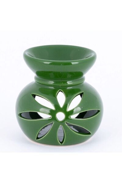 Zencifre Seramik Lotus Buhurdanlık Yeşil