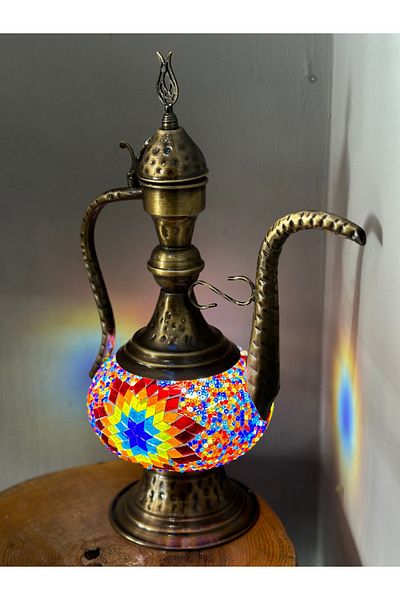 CYL Mosaic Patterned Authentic Dress - Lampshade Table and Light Bulb Gift