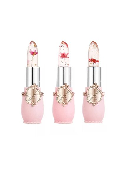 Lesvip's 3 Adet Çiçekli Ruj Uzun Süre Kalıcı Dudak Balsamı Nemlendirici Etkil...