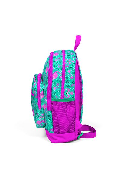 Coral Water Green Flamingo PatterneD Primary School Bag - Four Compartments 23712