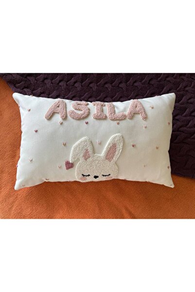 punch passion Bebek takı yastığı, punch nakışlı (30x50 - Sadece Kılıf) isme ö...