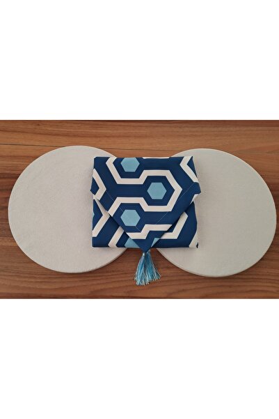 Papuli Set of 6 Patterned Runner and Upholstery Fabric Plates