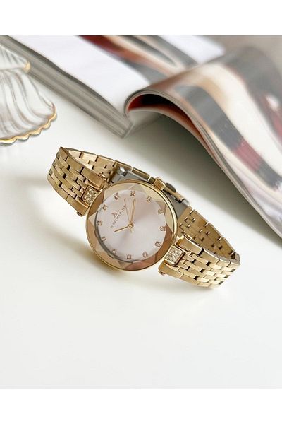 Navimarine Gold Color Crystal Glass Women's Wristwatch