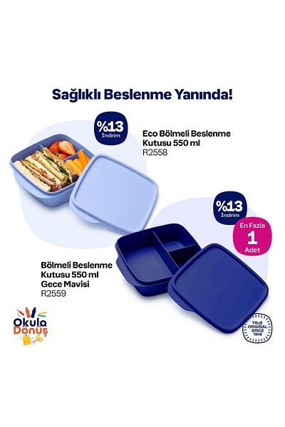 Tupperware 2-piece Nutrition Set with Compartments