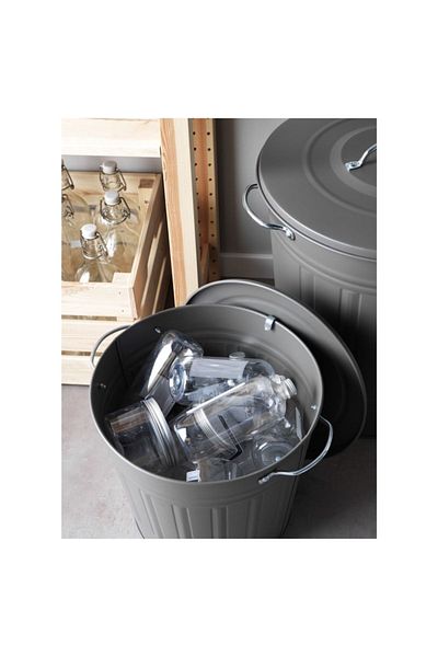 IKEA Knodd Trash Can, Gray