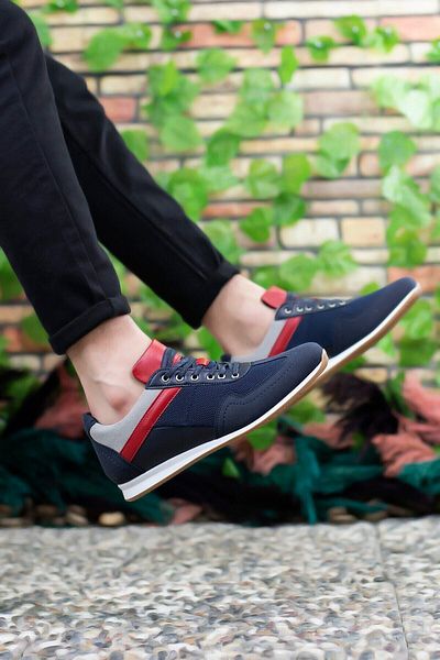 Riccon Ανδρικά αθλητικά παπούτσια Navy Blue White Red0012828