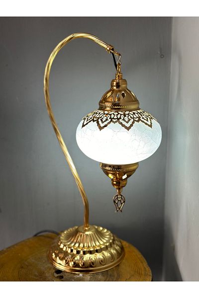 CYL Authentic Handmade with Mosaic Pattern and Gold Plated - Lampshade Table Lamp with Bulb Gift