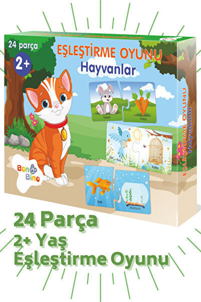 Bonkido Eşleştirme Oyunları 2'li Set, 44 Parça, 2 Yaş Sayılar Ve Hayvanlar