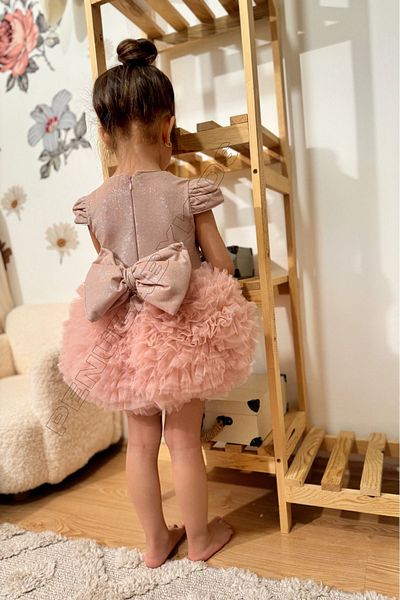 penu baby kids Short Sleeve Baby Girl Dress with Powder Tutu - Princess