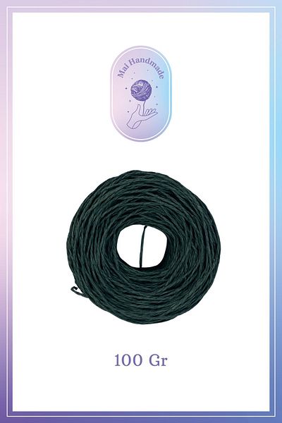 Mai Handmade Πλεκτό σχοινί Τυλιγμένο χάρτινο σχοινί 100 Gr Mint Green