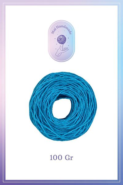 Mai Handmade Πλεκτό Σχοινί Τυλιγμένο Χαρτί Σχοινί 100 gr Τυρκουάζ