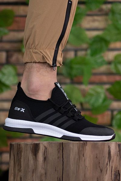 Riccon Unisex černé a bílé tenisky00122030