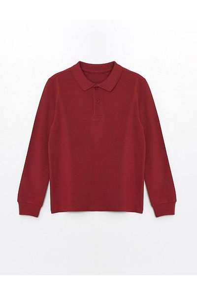 TAMPAP Uniforma școlară - Tricou unisex cu mânecă lungă Lacos Polo Gât