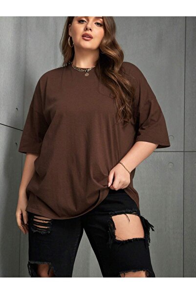 MODAVİBE Γυναικείο T-Shirt Oversize σε Μεγάλο Μέγεθος - Μεσαίο Μέγεθος Avibye