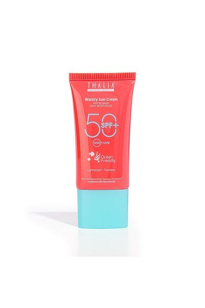 Thalia واقي شمسي للوجه بمعامل حماية 50 SPF - الجيل الجديد، مرشح هجين، ذو أساس مائي، 50 مل