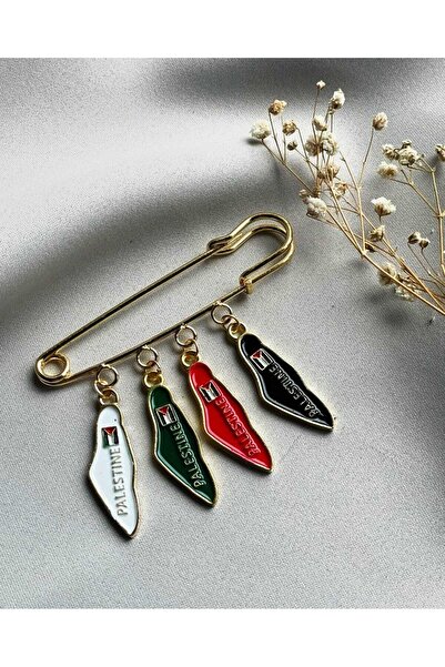 MADEFORYOUU Filistin Broş / Filistin Bayrağı Yaka iğnesi / Gelirin bir kısmı ...